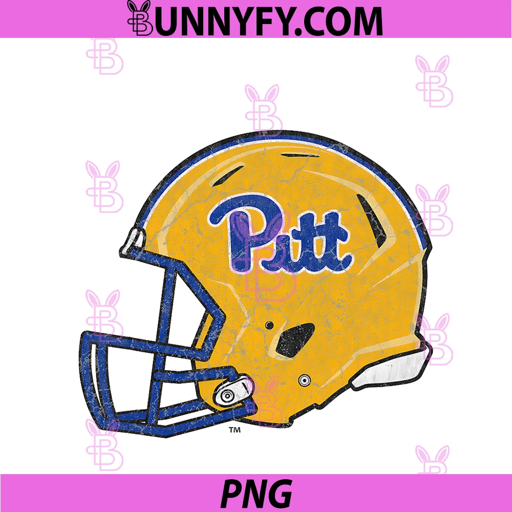 Pittsburgh Panthers PNG, Vintage Football Helmet PNG