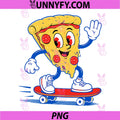 Pizza Slice Skateboarding Fun PNG, Graphic for Food Lovers PNG