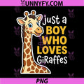 Playful Cartoon Giraffe PNG, Just A Boy Who Loves Giraffes PNG