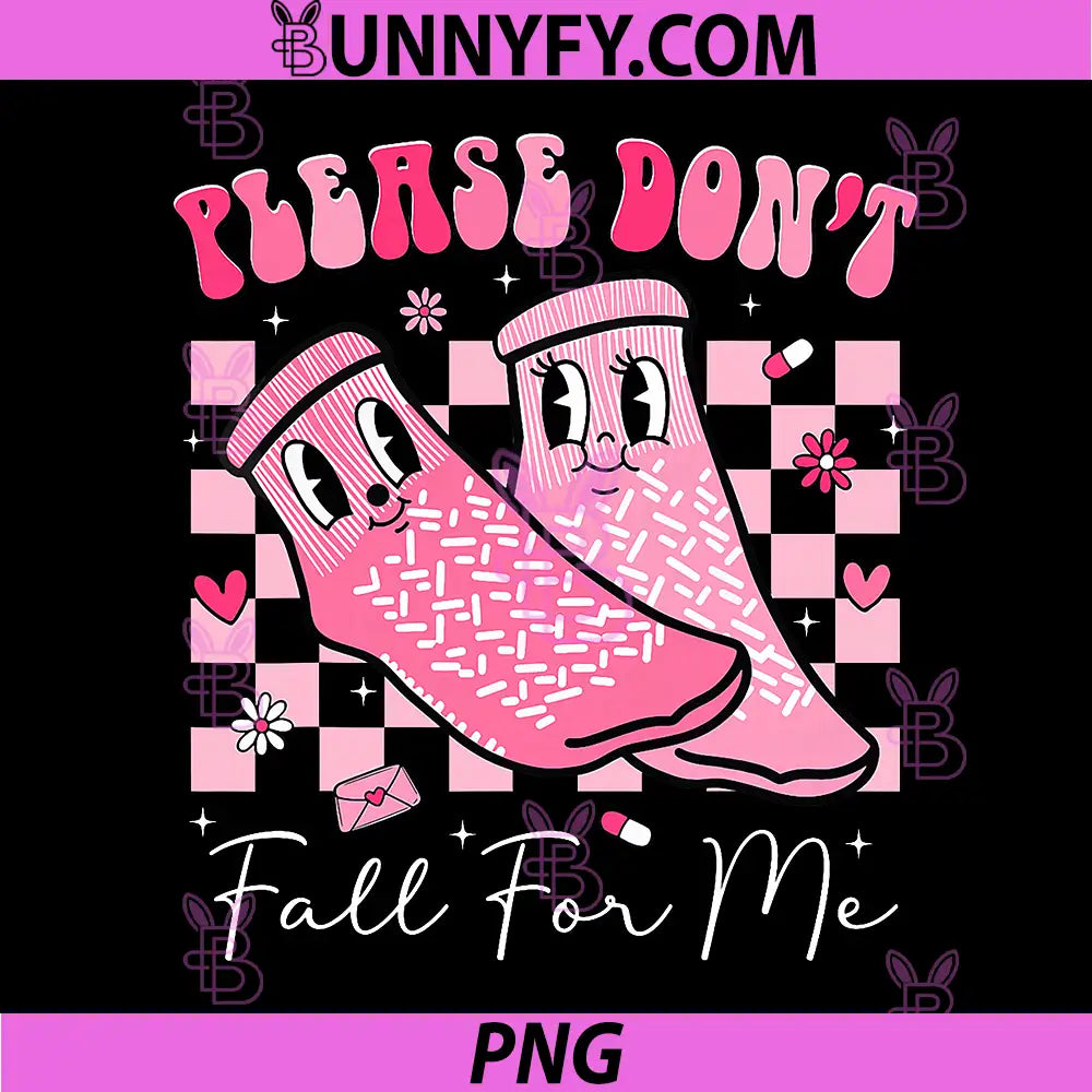 Please Don't Fall for Me PNG, RN PCT CNA PNG, Funny Nurse Valentine PNG