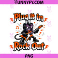 Plug It In And Rock Out PNG, Electrician Humor Graphic PNG