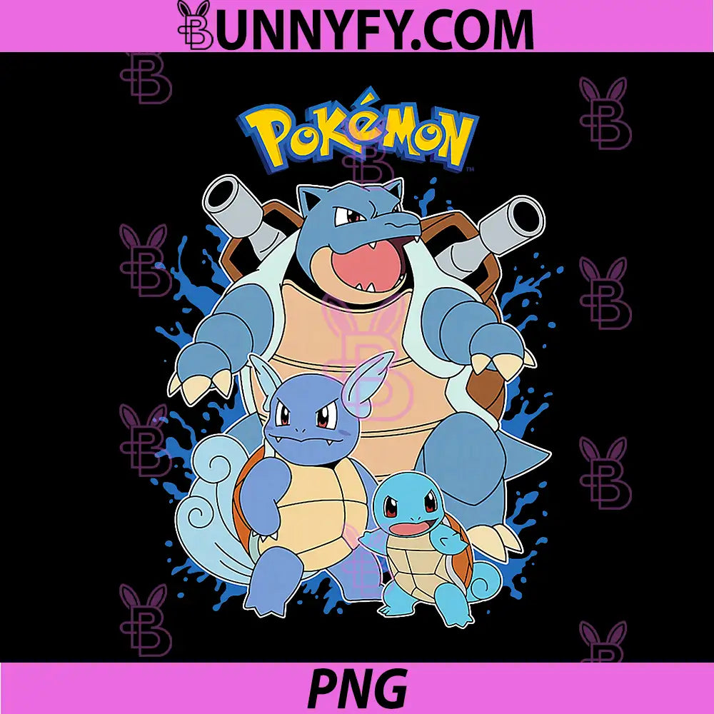 Pokémon PNG, Squirtle Evolution PNG