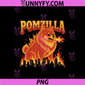 Pomzilla Funny Pomeranian Japanese PNG, Monster Vintage Dog Art PNG