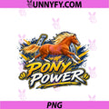Pony Power PNG, Gold And Blue PNG