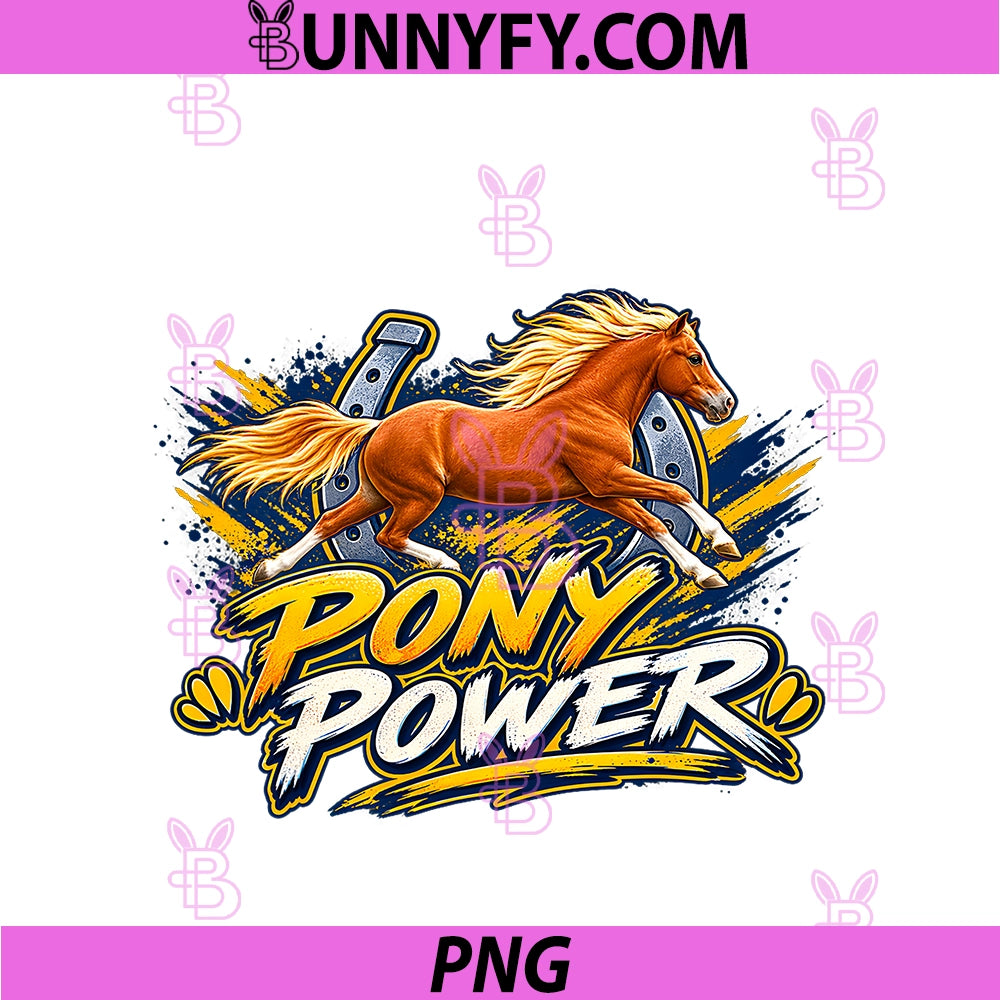 Pony Power PNG, Gold And Blue PNG