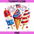 Popsicle Red White Blue PNG, American Flag Patriotic 4th of July PNG
