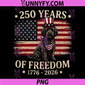 Portuguese Water Dog 250 Years of Freedom PNG, USA Flag 4th July PNG