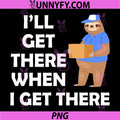 Postal Worker Sloth PNG, Mail Delivery Humor Route Design PNG