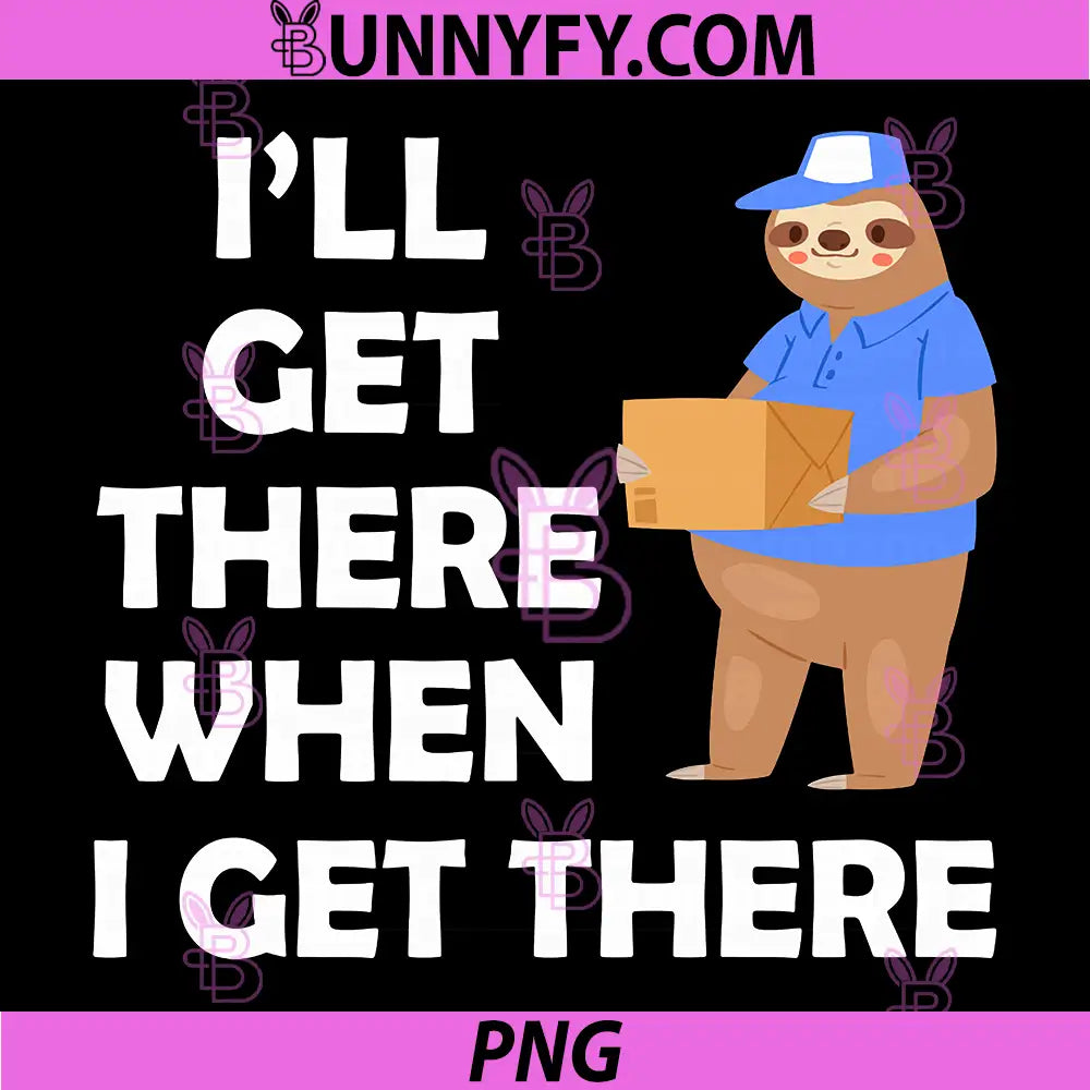 Postal Worker Sloth PNG, Mail Delivery Humor Route Design PNG