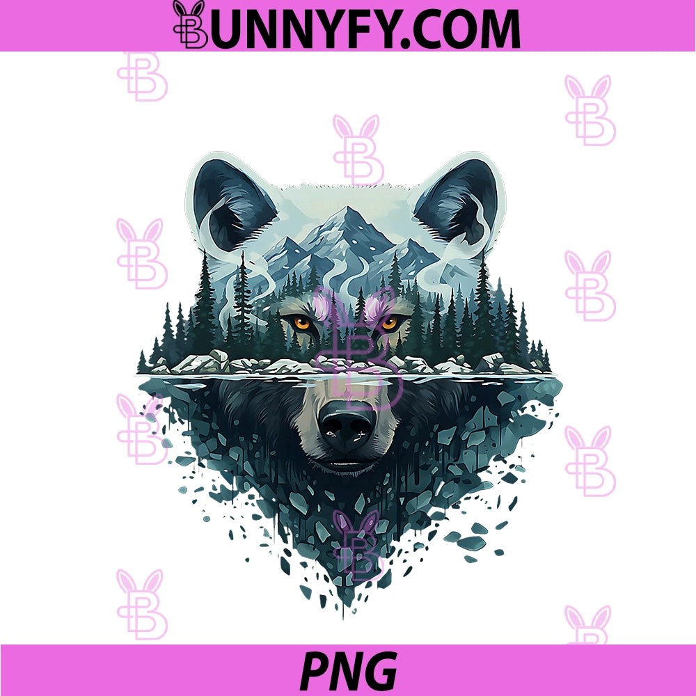 Powerful Wolf Arctic PNG, Reflection Wildlife Depth Nature Art PNG