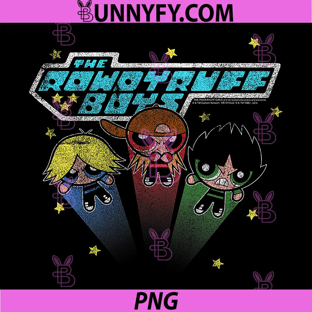 The Rowdyruff Boys Cartoon PNG, Powerpuff Girls Villains Art PNG