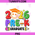 Pre-K Graduation 2026 Preschool PNG, Graduate Kids Boys Girls PNG