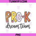 PreK Dream Team PNG, Leopard Rainbow Teacher Squad Back To School PNG