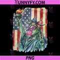 Preppy 4th of July PNG, Statue of Liberty Blowing Bubble Gum PNG