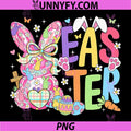 Preppy Easter PNG, Cute Bunny PNG, Coquette Bow Rabbit PNG