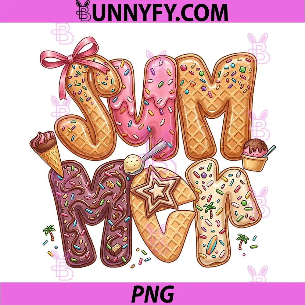 Preppy Summer Ice-Cream PNG, Summer Coquette Vibe Funny PNG