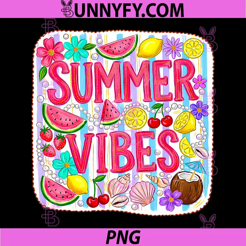 Preppy Summer Vibes PNG, Hello Summer Beach Vacation Matching PNG