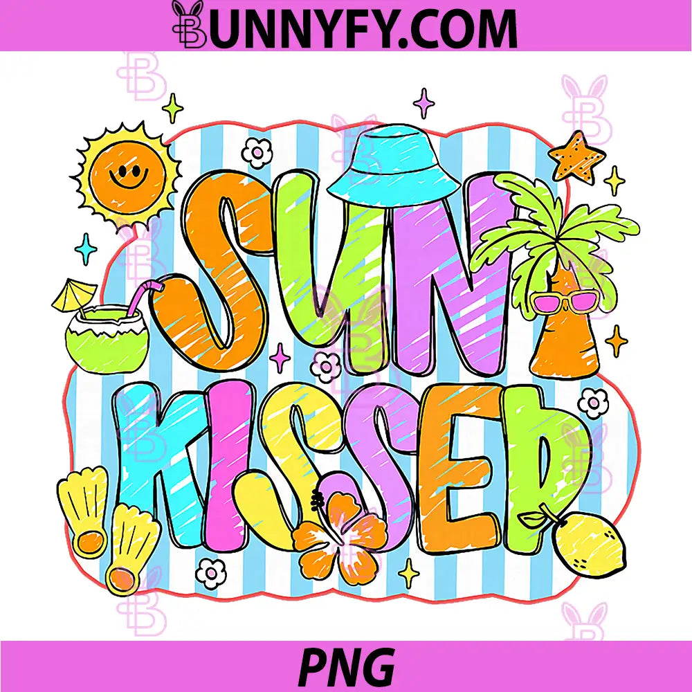 Preppy Sun Kissed PNG, Beach Summer Vibes Family Vacation PNG