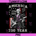 President George Washington Playing Guitar PNG, 250 Years America PNG