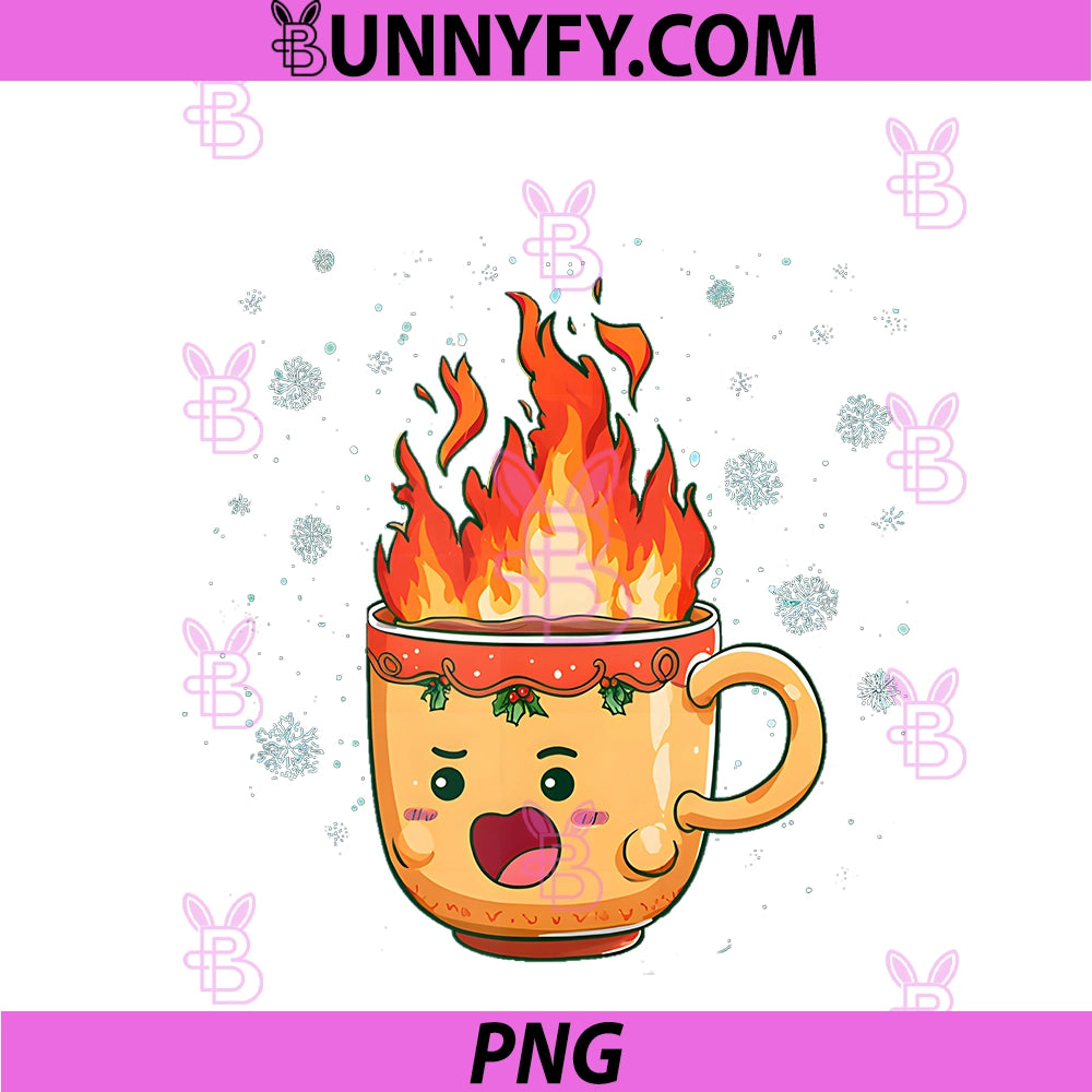 Pretty Fire Cup PNG, For Hot Drinks Lovers PNG