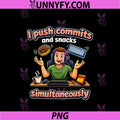 Programmer Adulting Humor PNG, Push Commits And Snacks PNG