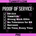 Proof of Service PNG, Dd-214 Tinnitus Strong Work Ethic PNG