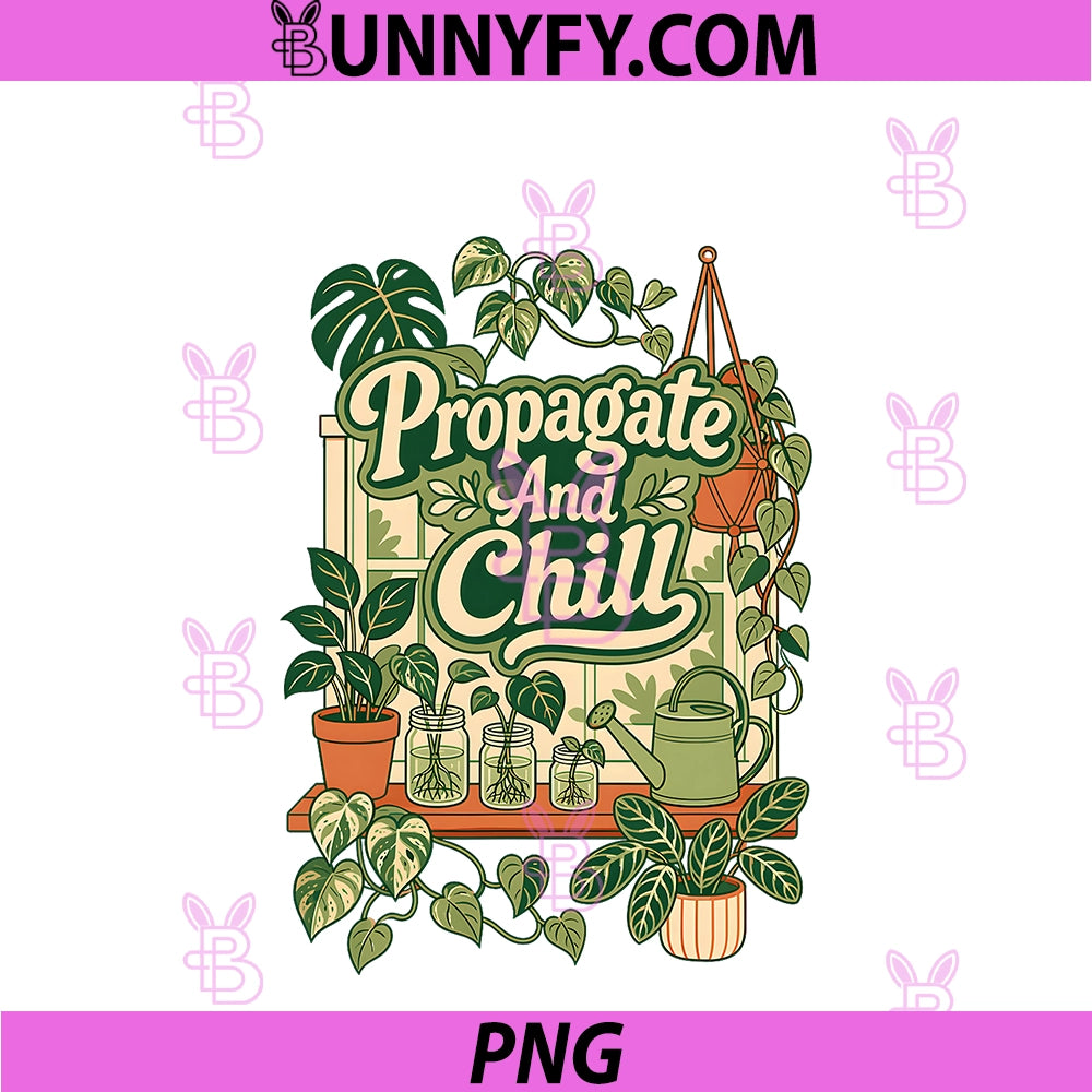 Propagate And Chill PNG, House Plant Propagation Gardening PNG