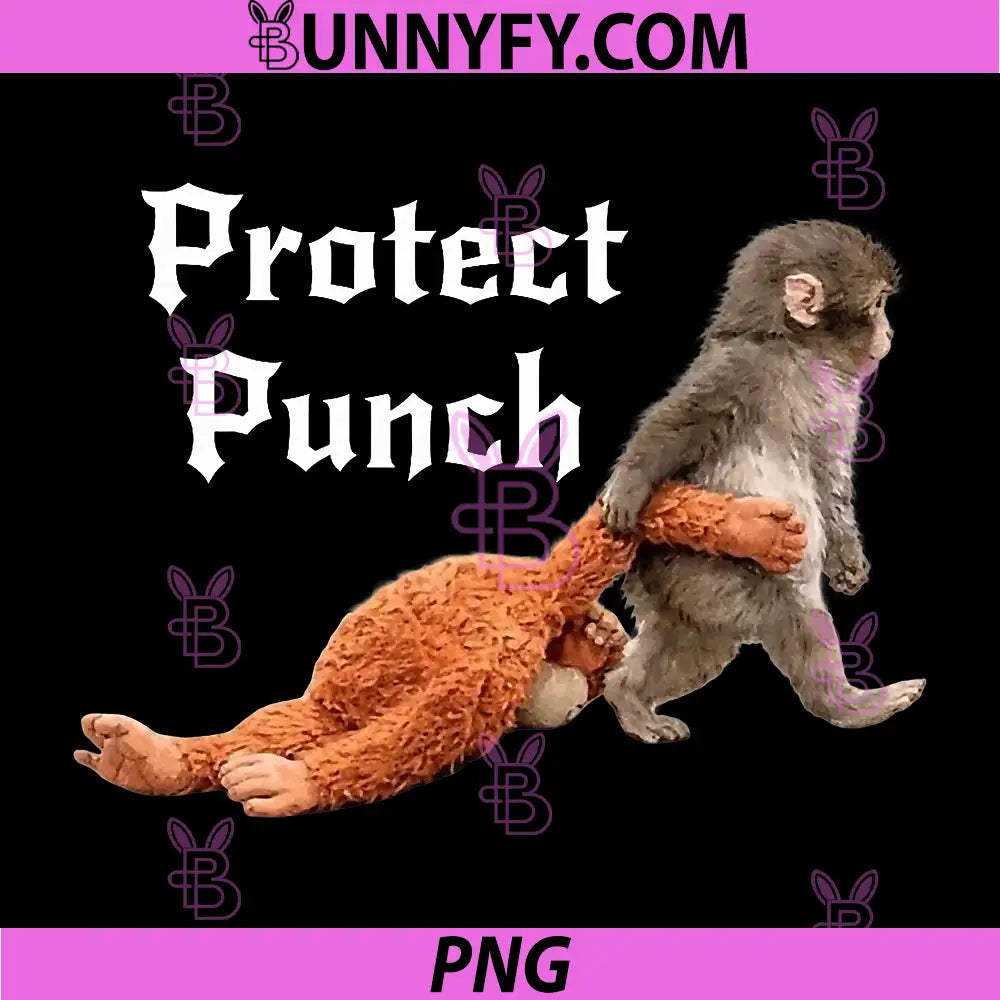 Protect Punch PNG, Baby Monkey PNG