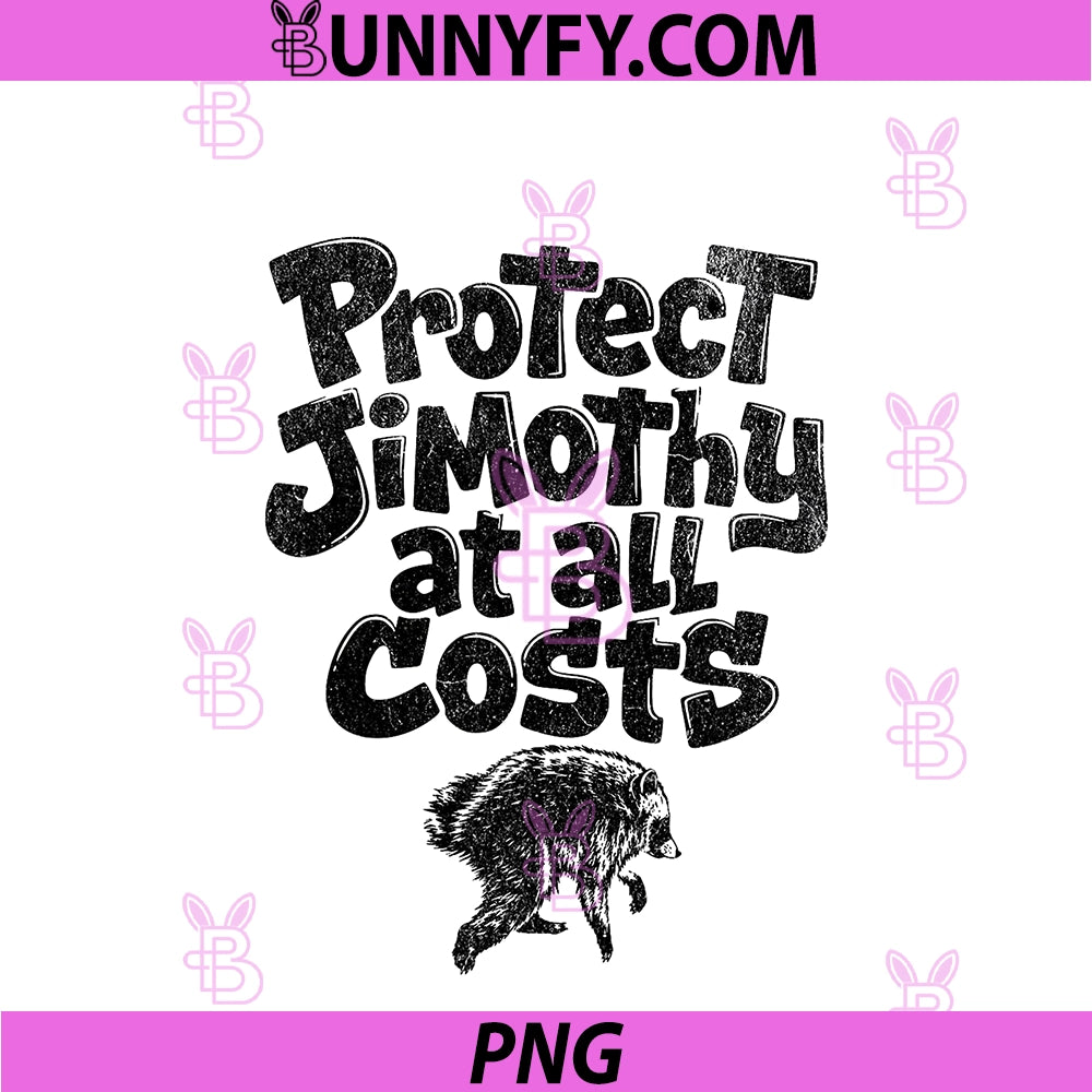 Protect JIMOTHY AT All Costs Viral Raccoon PNG, Funny Meme PNG