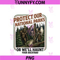 Protect Our National Parks Mothman PNG, Cryptid Weirdcore Horror PNG