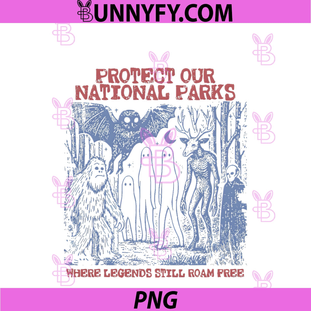Protect Our National Parks PNG, Funny Nature Ghost Protest PNG
