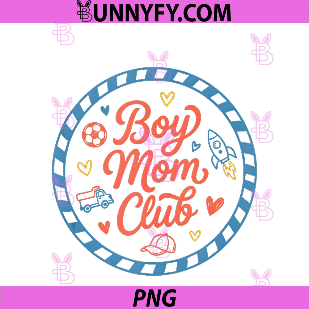 Proud Boy Mom Club PNG, Soccer Player Truck Baseball Cap Mama PNG
