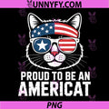 Proud to Be an Americat PNG, Fourth of July Patriotic Cat Lover PNG