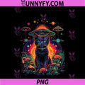 Psychedelic Cat In Space Trippy PNG, Alien Galaxy Visual PNG