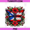 Puerto Rican Day PNG, Puerto Rico Butterfly Flag Women And Girl PNG