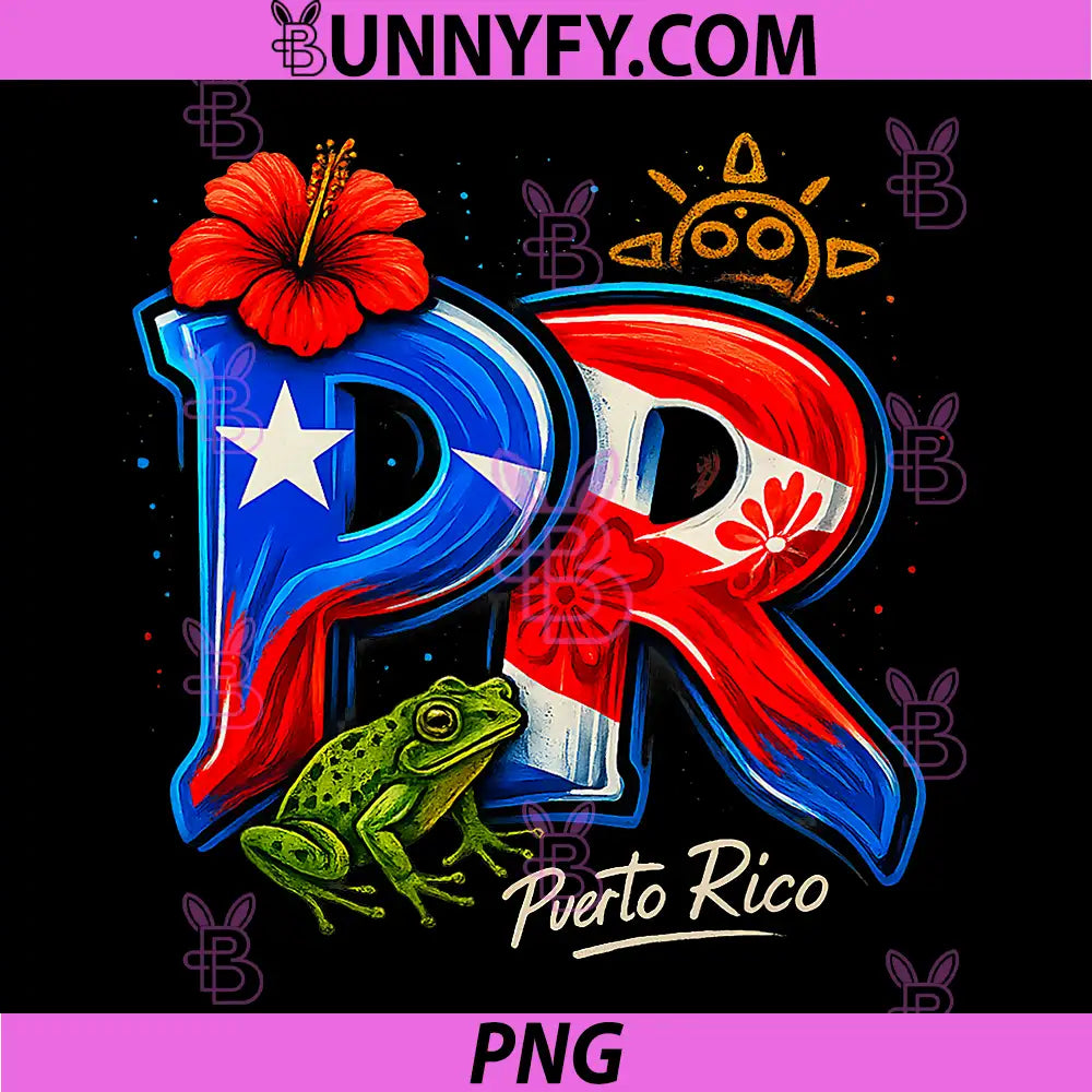 Puerto Rico PNG, PR Hibiscus Coqui Frog PNG, Rican Heritage Culture PNG