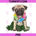 Pug Hawaiian Hula Dance PNG, Cool Aloha Animal Funny PNG