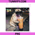 Pug Iced PNG, Coffee PNG