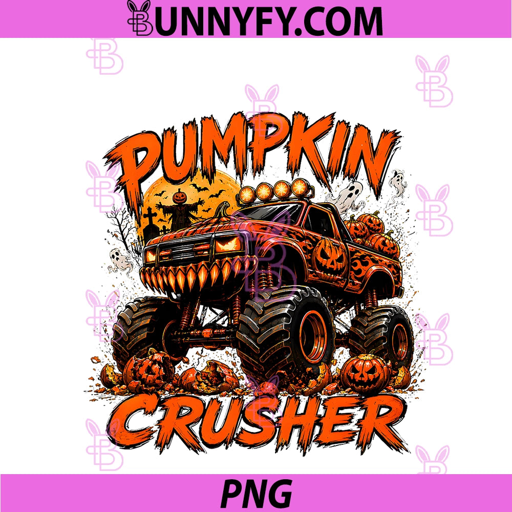 Pumpkin Monster PNG, Truck Ghosts Halloween PNG