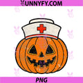 Pumpkin Nurse PNG, Funny Halloween Costume RN Nursing PNG
