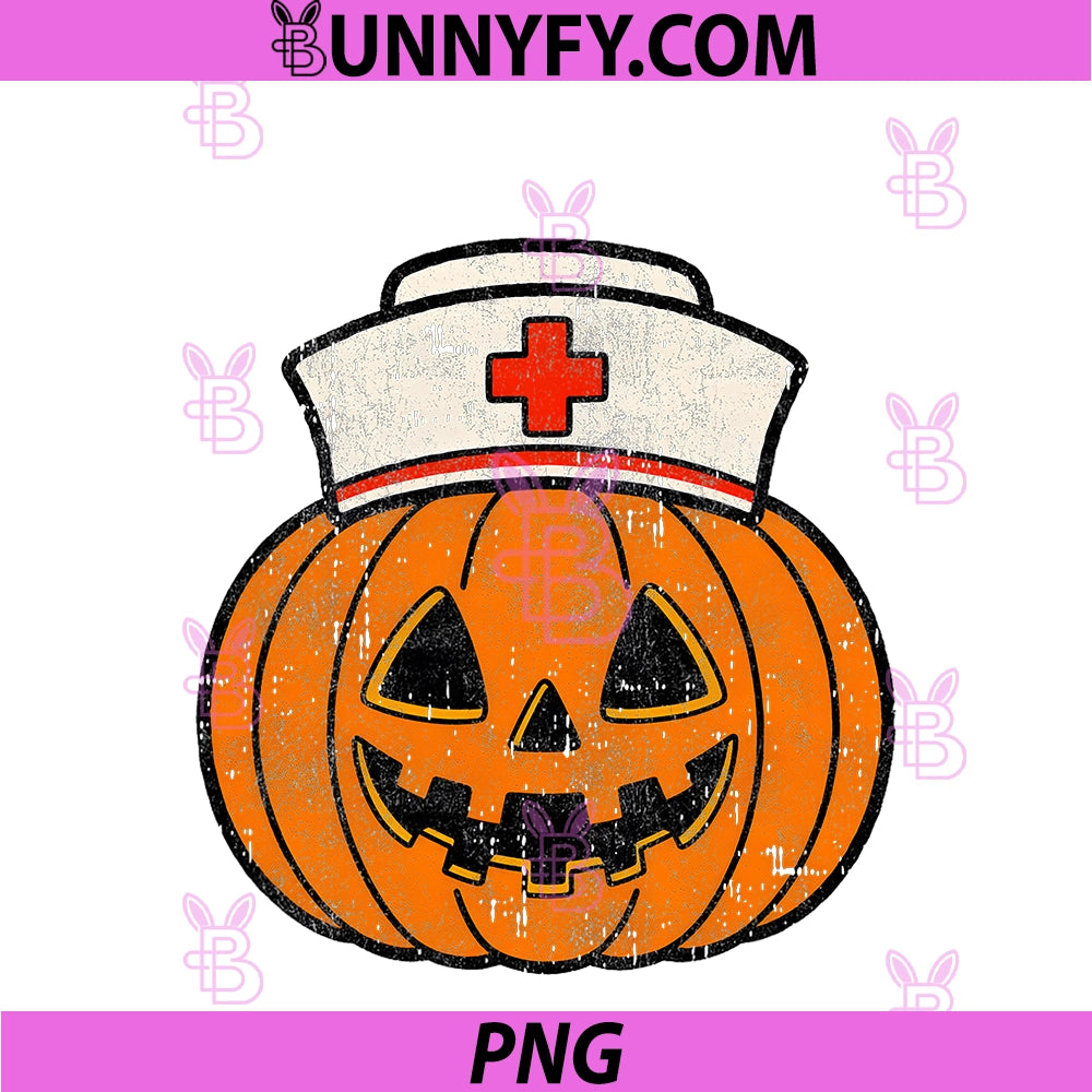 Pumpkin Nurse PNG, Funny Halloween Costume RN Nursing PNG