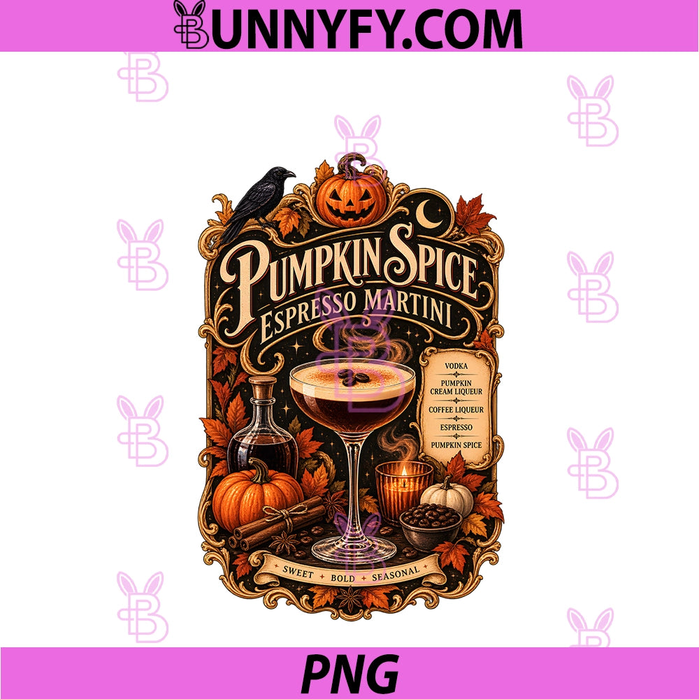 Pumpkin Spice Espresso Martini PNG, Sweet, Bold & Seasonal PNG