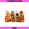 Pumpkin Thanksgiving Cozy Autumn Kitten Cute PNG, Fall Cat PNG