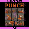 Punch Monkey PNG, Cute Baby Monkey And Teddy Bear Comic Design PNG