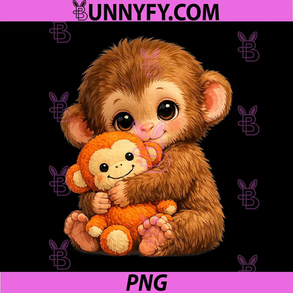 Punch Monkey Cute PNG, Baby Funny Animal PNG