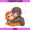 Punch Monkey Cute Baby PNG, Funny Animal PNG