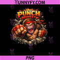 Punch Monkey Design PNG, Funny Aggressive Monkey Fighter PNG