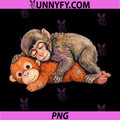 Punch Monkey Plush Cute Baby PNG, Monkey with Plushie Viral Meme PNG