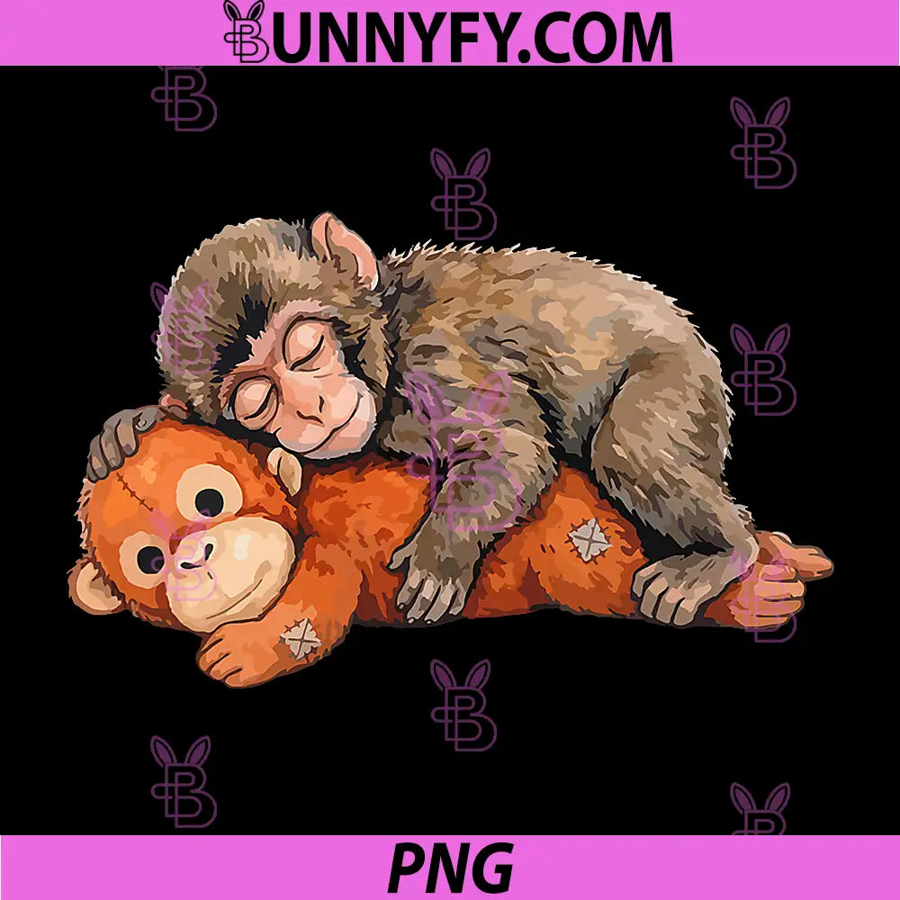 Punch Monkey Plush Cute Baby PNG, Monkey with Plushie Viral Meme PNG