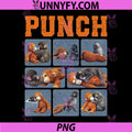 Punch Monkey PNG, Cute Baby Monkey And Teddy Bear Meme Design PNG